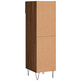Shoe Cabinet Brown Oak 30x35x105 cm Engineered Wood 829675