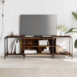 TV Cabinet Smoked Oak 153x37x50 cm Engineered Wood 837604