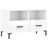 TV Cabinet High Gloss White 80x36x50 cm Engineered Wood 828974