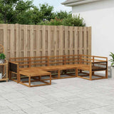 Outdoor Sofa Set 6 pcs Natural Solid Acacia Wood 3382702
