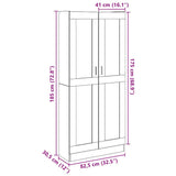 Highboard Old Wood 82,5x30,5x185 cm Engineered Wood 3318716
