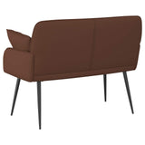 2 Seater Sofa with Metal Legs 2-Seater Brown Faux Leather 42051009
