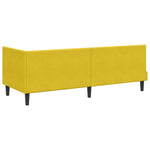 Corner Bed Frame with Headboard Yellow 80 x 200 cm Velvet 42016414