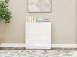 Chest of Four High Gloss Front Drawers - White T3398P342358
