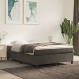 Box Spring Bed Frame Dark Grey Double Velvet 3121224