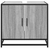 Bathroom Sink Cabinet Grey Sonoma 65x33x60 cm Engineered Wood 849267