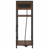 Bedside Cabinet Brown Oak 40 x 27 x 76 cm Engineered Wood 859574