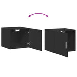 Slim Storage Cabinet Black 45x42.5x225 cm Engineered Wood 3281295