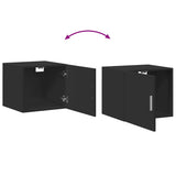 Slim Storage Cabinet Black 45x42.5x225 cm Engineered Wood 3281295
