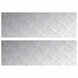 Stair Tread Rectangular 2 pcs Silver 90 x 30 cm Aluminium 4104309
