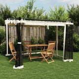 Gazebo with Mesh Walls Cream 3x3 m Steel 4003908