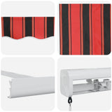 Retractable Awning Red and Black 500 x 300 cm Fabric and Metal 3331231