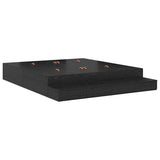 Storage Bed Frame with Drawer Black Oak 180 cm Engineered Wood 3335662