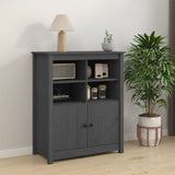 Sideboard Grey 83x41.5x100 cm Solid Wood Pine 821514