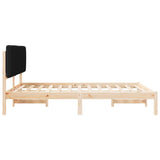 Bed Frame with Upholstered Headboard Black 160 x 200 cm 878036