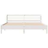 Bed Frame without Mattress White 180x200 cm Super King Solid Wood Pine 3306880