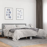 Bed Frame without Mattress Grey Sonoma 200x200 cm 3280085