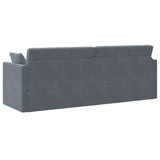 Floor Sofa Bed Dark Grey 213 x 70 x 77 cm Velvet 4106727