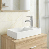 Bathroom Wash Basin Chrome 40.5 x 22.5 x 11.5 cm Metal 890226