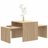 802915 Coffee Table Set Sonoma Oak 100x48x40 cm Engineered Wood