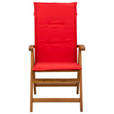Reclining Garden Chairs 8 pcs Natural Solid Acacia Wood 3434480