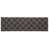 Kitchen Rug Anthracite Checked 300 x 60 cm 100% Polyamide 42045727