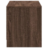 TV Cabinet with LED Brown Oak 97x34x40 cm Engineered Wood 852242