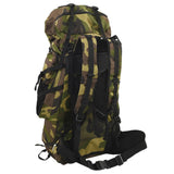 Hiking Backpack Green Camouflage 60 L Oxford Fabric 4009962