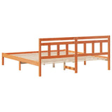 Bed Frame Brown 200 x 200 cm Solid Pine Wood 872361