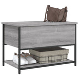 Storage Bench Grey Sonoma 70x42.5x47 cm Engineered Wood 839021