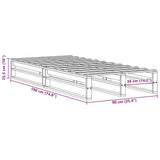 Bed Frame without Mattress White 90x190 cm Single Solid Wood Pine 850861