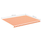 Replacement Fabric for Awning Yellow and Orange 4.5x3.5 m 312020