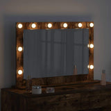Vanity Mirror Rectangular Smoked Oak 80 x 55 x 18 cm 868297
