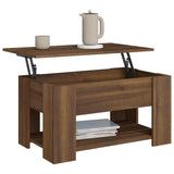 Coffee Table Brown Oak 79x49x41 cm Engineered Wood 819277