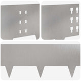 Lawn Edging 30 pcs 100 x 25 cm Steel Silver 8008616