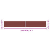 Retractable Side Awning Brown 180x1200 cm 318075