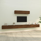 ZNTS 4 Piece TV Cabinet Set Brown Oak Engineered Wood 3114613