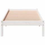 Extra Long Bed Frame without Mattress White 90x210 cm Solid Wood Pine 852403