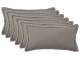 Cushion Cover 6 pcs HOUTEN Light Grey 50 x 70 cm Boucl 919522