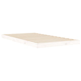 Bed Frame without Mattress White 100x200 cm Solid Wood Pine 823455