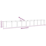 Garden Raised Bed Silver Powder-coated steel Large Durable 318932