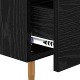 Bedside Cabinet Black Oak 40 x 40 x 66 cm Engineered Wood 882109