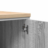 Garage Storage Cabinet Grey Sonoma 30x51x85 cm Solid Wood Pine 860558