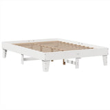 Bed Frame without Mattress White 150x200 cm King Size Solid Wood Pine 3308841