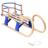 Foldable Sledge with Backrest 110 cm Plywood 93700