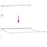 Retractable Awning Light Grey and White 3.5 x 2 m 3425688