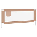 Toddler Safety Bed Rail Taupe 200x25 cm Fabric 10224