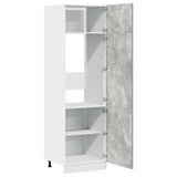 Refrigerator Cabinet Lyon Concrete Grey 60x57x207 cm Engineered Wood 856124