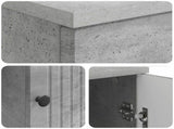 Desk with Door Concrete Grey 142.5 x 50 x 75 cm Engineered Wood 3414579