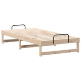 Bed Frame Brown 75 x 190 cm Solid Pine Wood 873154